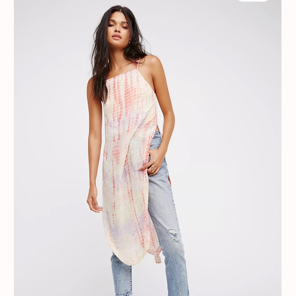 Free People Chiffon Remember When Maxi Top S